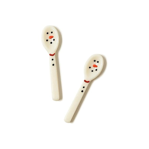 Snowman Edible Chocolate Spoons