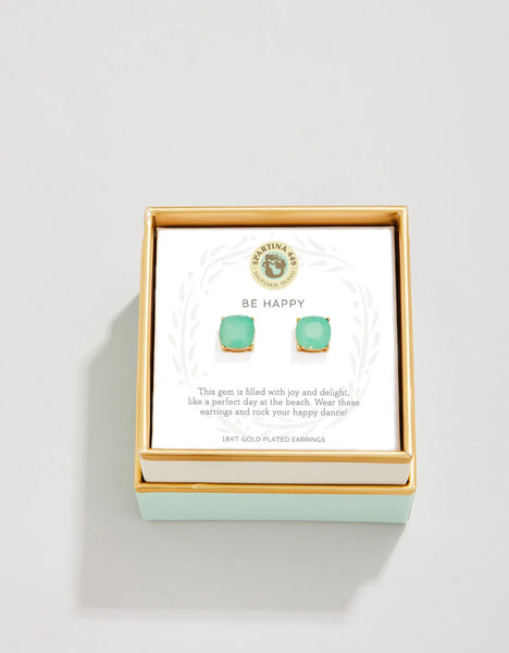 Earrings - Happy/Sea Green