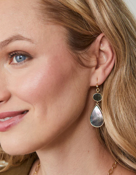 Earrings - Batina Grey Mother-of-Pearl