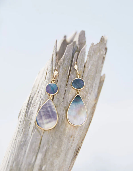 Earrings - Batina Grey Mother-of-Pearl