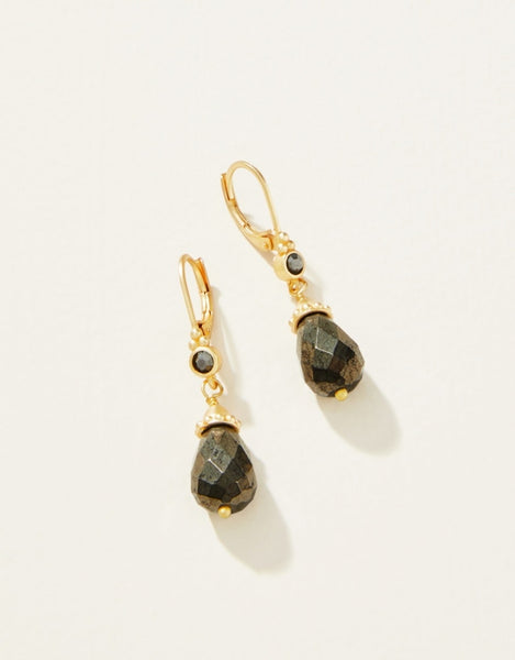 Earrings - Charlie Drop - Pyrite