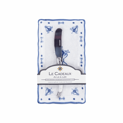 Butter Dish w/Spreader - Moroccan Blue