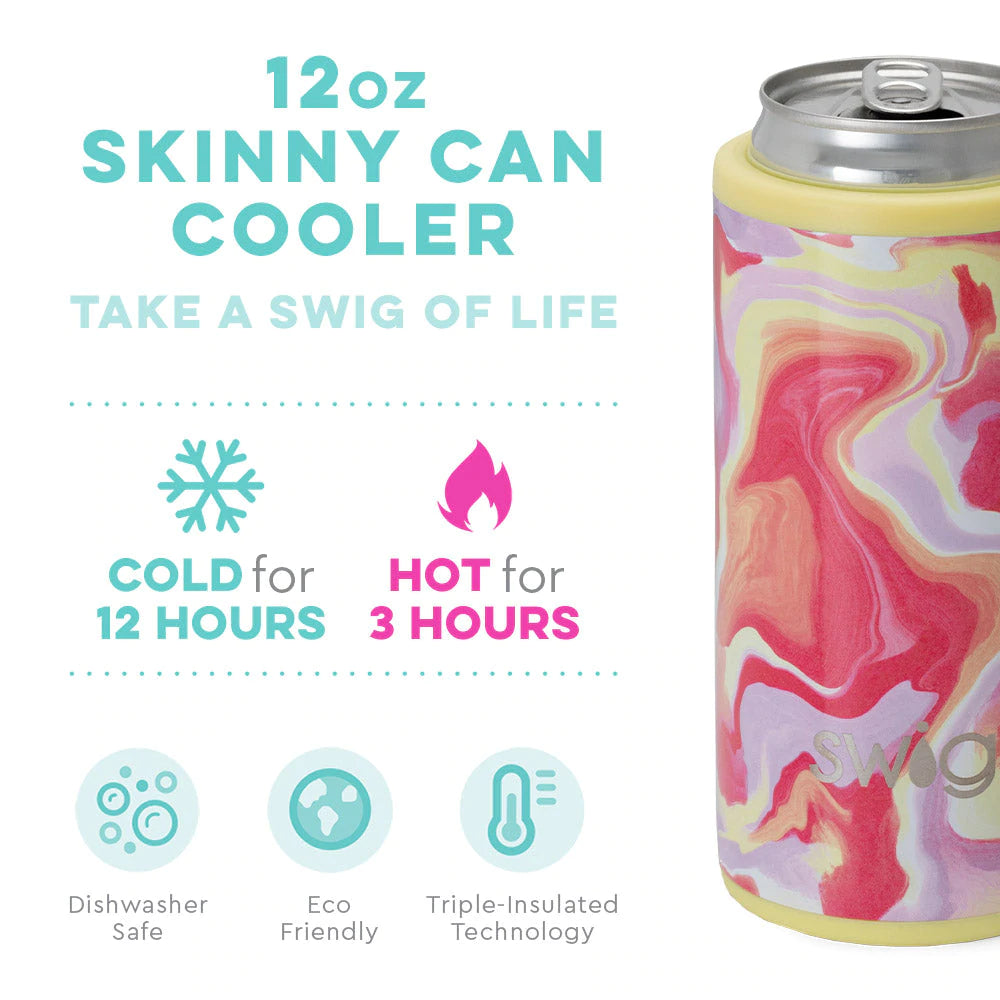 12oz Insulated Skinny Can Cooler (Double-Walled Stainless Steel)