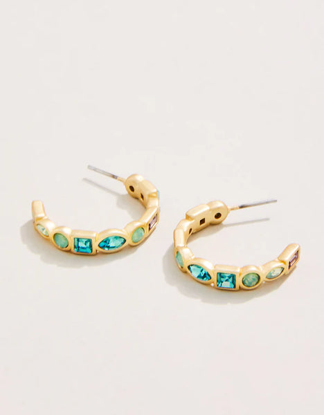 Earrings - Shine Bright Hoop - Sea Foam Green