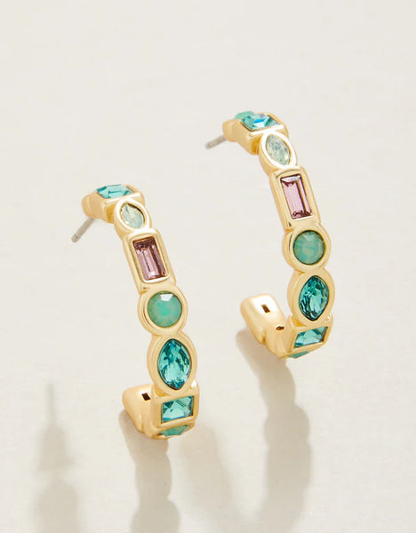 Earrings - Shine Bright Hoop - Sea Foam Green