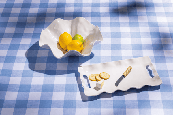 Ruffled Melamine Tray Set
