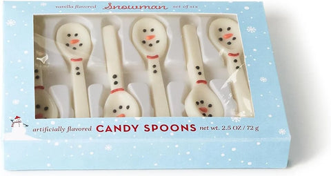 Snowman Edible Chocolate Spoons