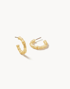 Earrings - Bamboo Hoop - Gold