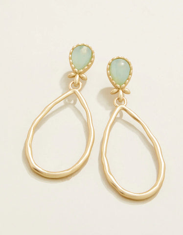 Earrings - Nara Teardrop - Sea Foam