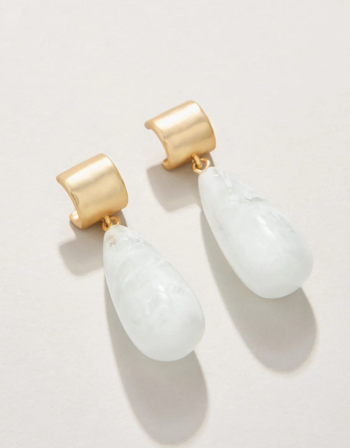 Earrings - Dew Drop - White