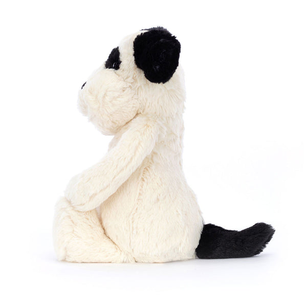 Bashful Puppy - Black & Cream - 12"