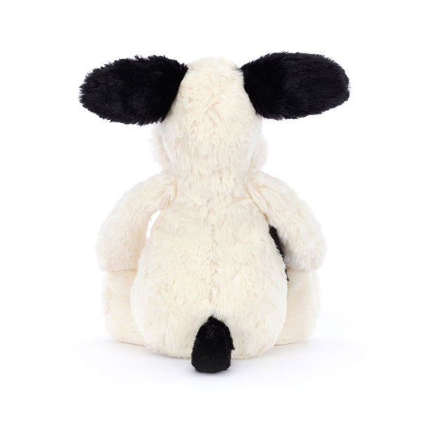 Bashful Puppy - Black & Cream - 12"
