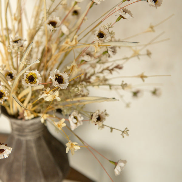 Stem - 22" Cream Mini Daisy & Wild Grass Bush