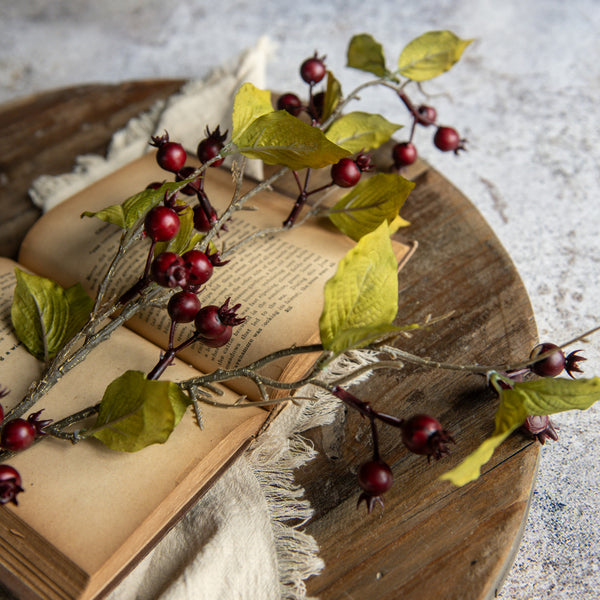 Stem - 31" Burgundy Rose Hips Spray