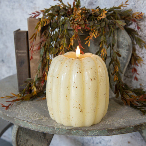 Battery Candle - 6.5" Cream Pumpkin