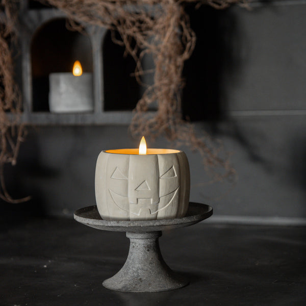 Battery Candle - 3.75" Cream Jack-O-Lantern