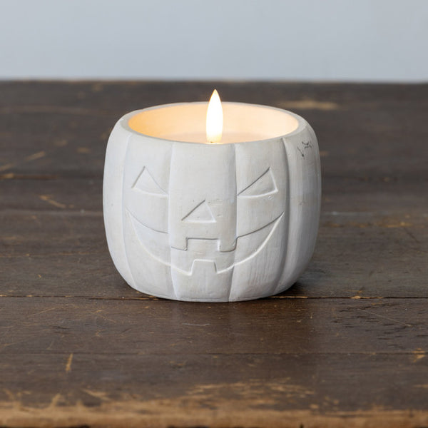 Battery Candle - 3.75" Cream Jack-O-Lantern