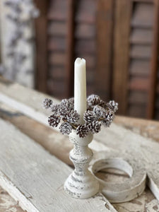 Candle Ring/Wreath - Snowcrested Pinecone