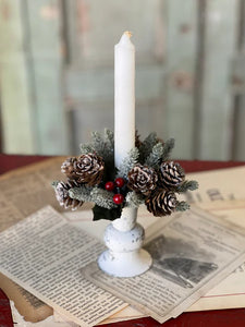 Candle Ring/Wreath - Icy Berry & Pinecones