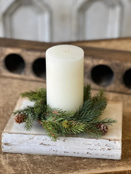 Candle Ring/Wreath - White Spruce