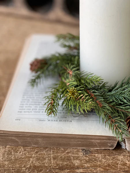 Candle Ring/Wreath - White Spruce