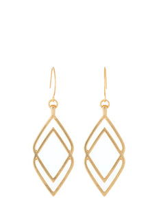 Earrings - Deco Drama Drop - Gold