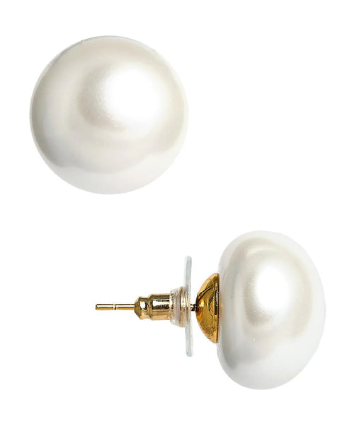 Earrings - Barrett Flat Pearl Stud