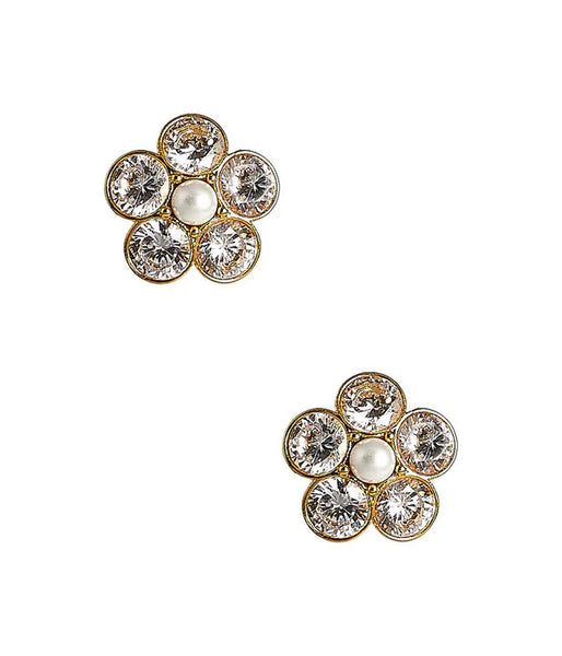 Earrings - La Fleur Stud Rhinestone