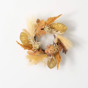 Candle Ring/Wreath - Mixed Foliage/Pampas