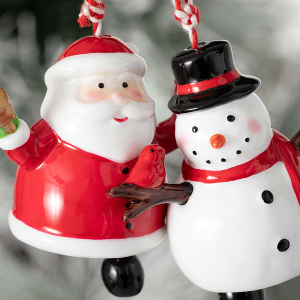 Ornament - Bell - Santa/Snowman