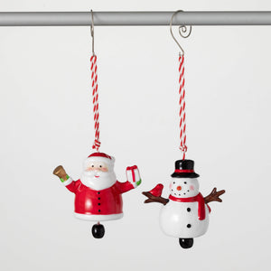 Ornament - Bell - Santa/Snowman