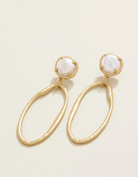 Earrings - River Club Pearl