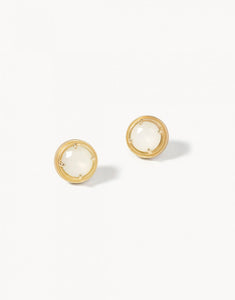 Earrings - Crema Stud/Frosted White