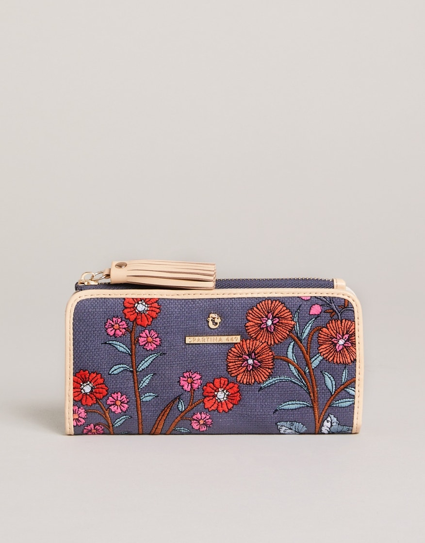 Spartina - Tassel Snap Wallet - Oyster Factory Floral
