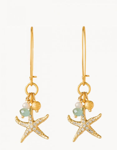 Earrings - Starfish Sparkle Drop