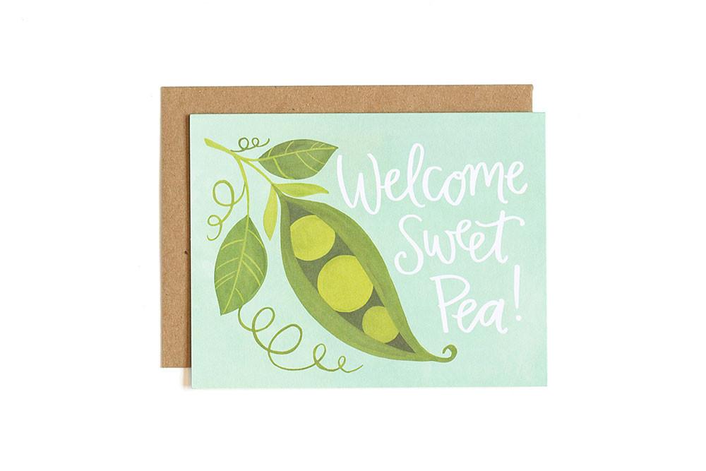 Greeting Card - Welcome Sweet Pea