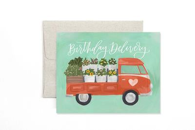 Greeting Card - Flower Truck Birthday
