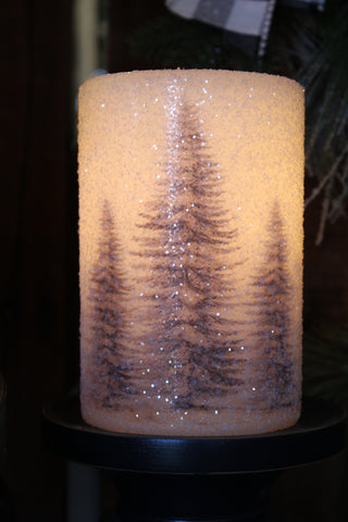 Candle Sleeve - Three Christmas Trees