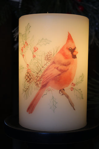 Candle Sleeve - Winter Cardinal