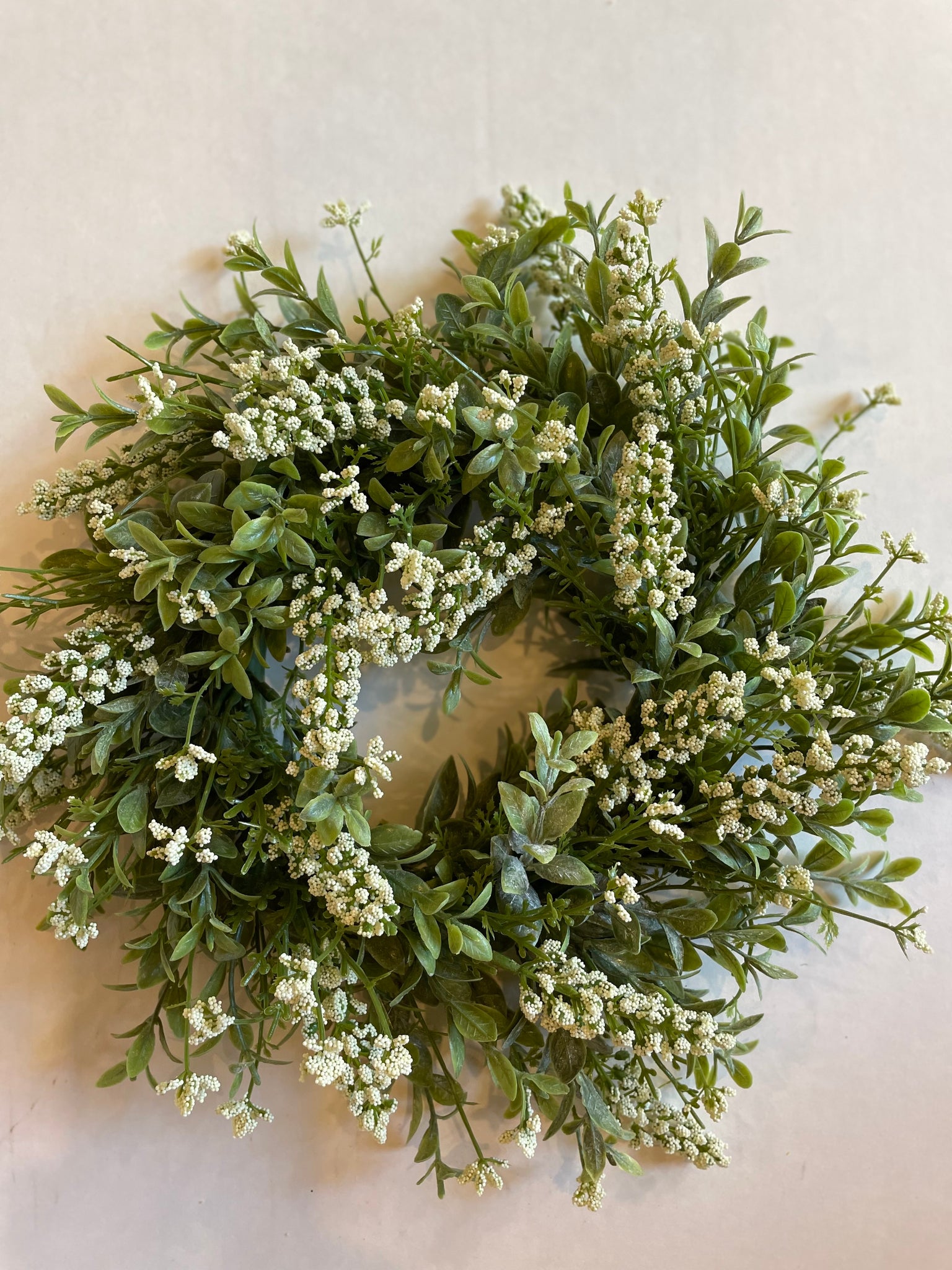 Candle Ring/Wreath - Cream Sweetspire