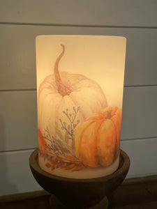 Candle Sleeve - Soft Neutral Pumpkins