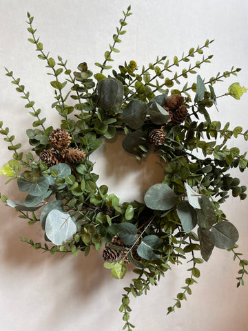 Candle Ring/Wreath - Cascading Eucalyptus