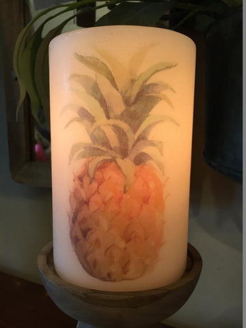 Candle Sleeve - Pineapple Watercolor