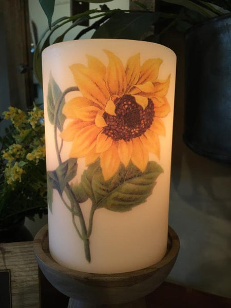 Candle Sleeve - Sunflower, Single Head