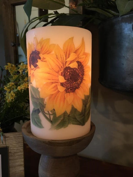 Candle Sleeve - Sunflower, Double Head