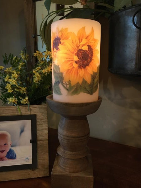 Candle Sleeve - Sunflower, Double Head