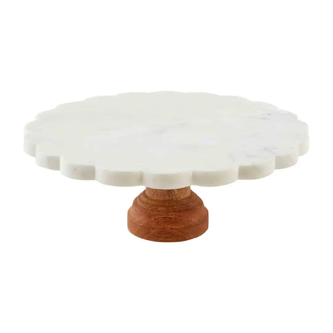 Cake Stand - Scallop Marble