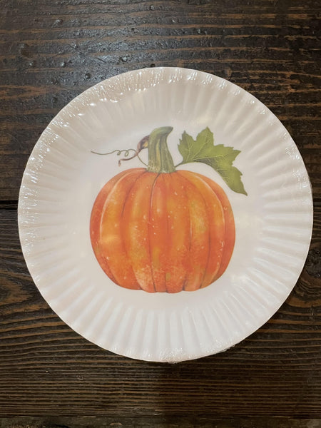 Melamine Plates - Appetizer - Set of four assorted fall