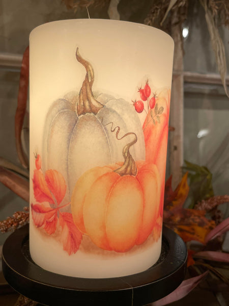 Candle Sleeve - Autumn Harvest Pumpkin