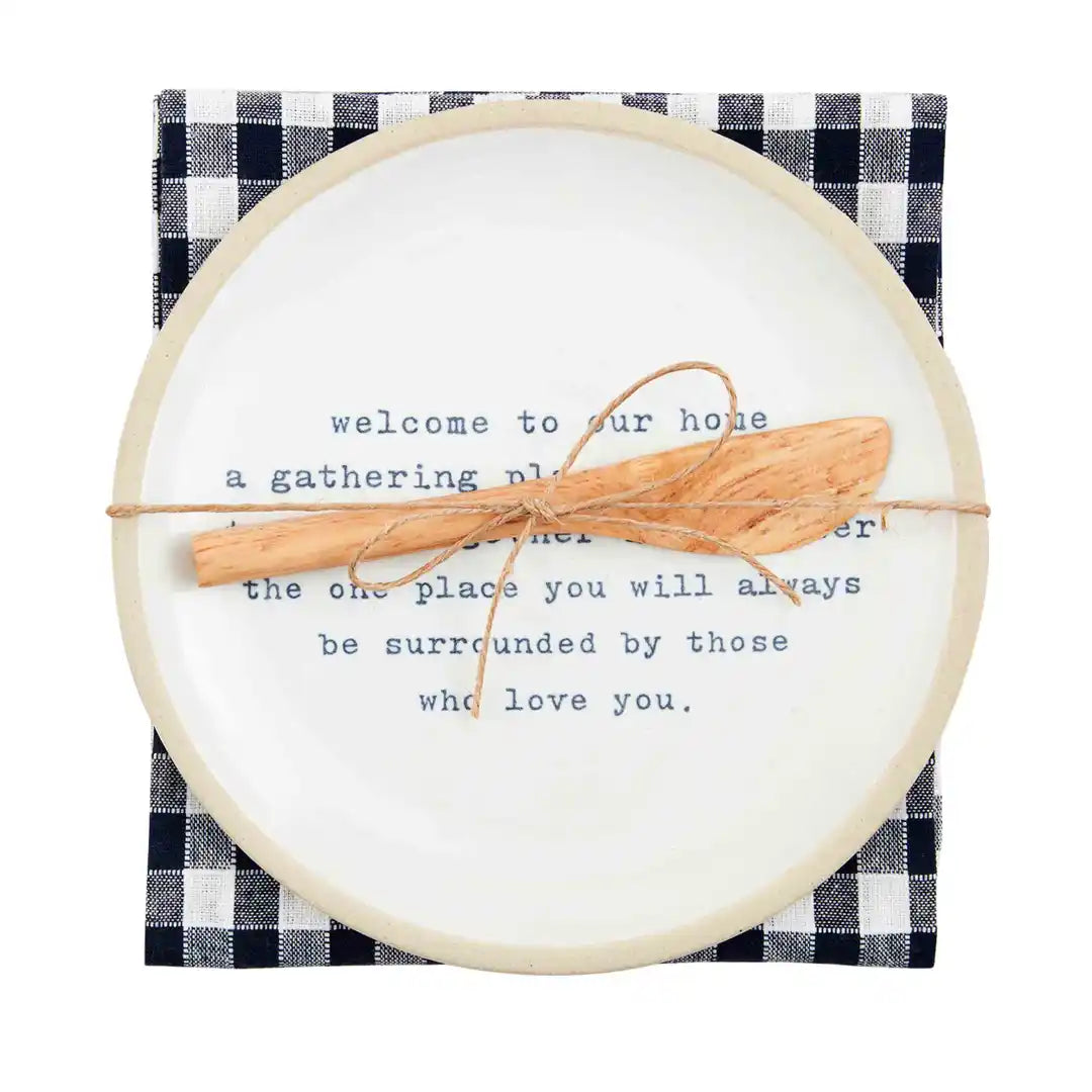 Plate Set - Welcome